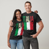 Italia with Italian flag distressed retro look  T-Shirt (Unisex)