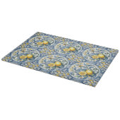 Italian Amalfi blue white tiles lemons Schneidebrett (Ecke)