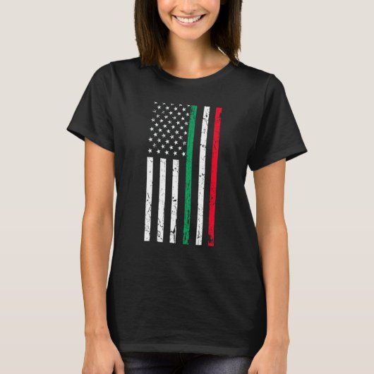 Italian American Flag Italian American Pride 4th O T-Shirt (Vorderseite)