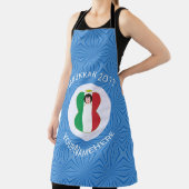 Italian Angel Hanukkah Flag Personalized Large Schürze (InSitu)