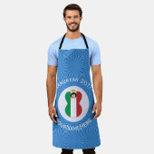Italian Angel Hanukkah Flag Personalized Large Schürze (Getragen)