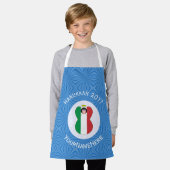 Italian Angel Hanukkah Flag Personalized Small Schürze (Getragen)