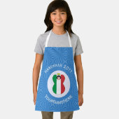 Italian Angel Hanukkah Flag Personalized Small Schürze (Insitu)
