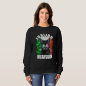 Italian Attitude Cat Sunglasses Italy Flag Italia Sweatshirt (Vorne ganz)