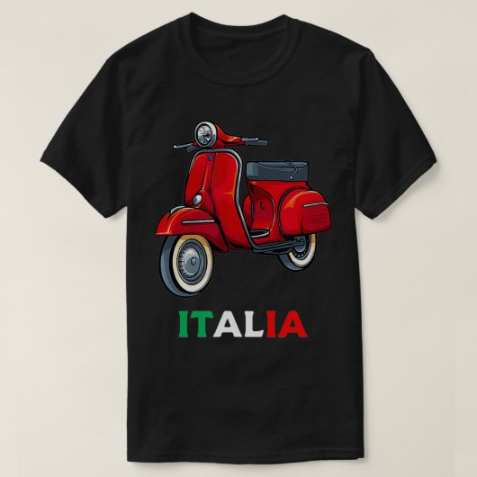 Italian Biker Bike Rider Motorcycle Love Italy Sco T-Shirt (Design vorne)