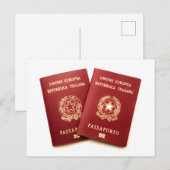 Italian biometric e-passports postkarte (Vorne/Hinten)