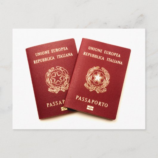 Italian biometric e-passports postkarte (Vorderseite)