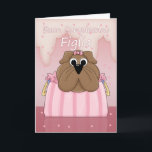 Italian birthday card for daughter cute bulldog pu karte<br><div class="desc">Italian birthday card for daughter cute bulldog purse pet</div>