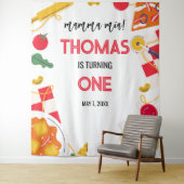 Italian Birthday Party backdrop Wandteppich (Beispiel)