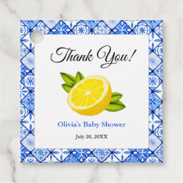 Italian Blue Tile Lemon Baby Showroom Vielen Dank Geschenkanhänger