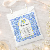 Italian Blue Tiles, Ciao Baby, Lemons square Geschenktütchen (Ausgeschnitten)