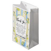 Italian Blue Tiles, Ciao Baby, Lemons square Kleine Geschenktüte (Vorderseite Schrägansicht)