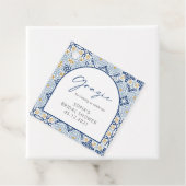 Italian Blue Tiles Grazie Brautparty Vielen Dank Geschenkanhänger (Beispiel)