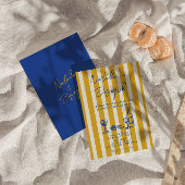 Italian Blue Yellow Hand Written Painted Wedding Einladung