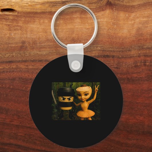 Italian Brainrot Ballerina Cappuccina Cappuccino I Schlüsselanhänger (Vorderseite)