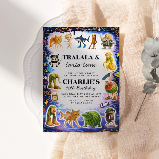 Italian Brainrot Birthday Einladung