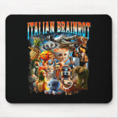 Italian Brainrot Characters Funny Meme Pular Trend Mousepad (Vorne)