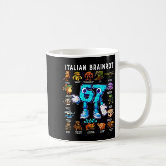 Italian Brainrot Funny 67 Meme Birthday Decoration Kaffeetasse (Rechts)