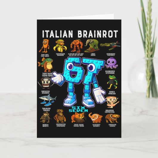 Italian Brainrot Funny 67 Meme Birthday Decoration Karte (Vorderseite)
