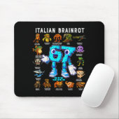 Italian Brainrot Funny 67 Meme Birthday Decoration Mousepad (Mit Mouse)