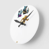 Italian Brainrot Spaghetti Glitch | Viral Runde Wanduhr (Winkel)