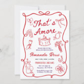 Italian Bridal Shower Invitation, That's Amore  Einladung (Vorderseite)