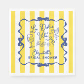 Italian Bridal Shower Napkins Lemon Theme La Dolce Serviette (Vorderseite)
