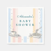 Italian Café Doodle Baby Shower Serviette (Vorderseite)