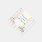 Italian Café Doodle Baby Shower Serviette (Ecke)