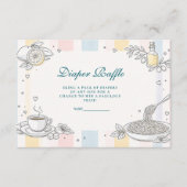 Italian Café Doodle Diapper Raffle Begleitkarte (Vorderseite)