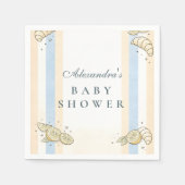 Italian Café Doodle Stripes Serviette (Vorderseite)