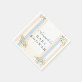 Italian Café Doodle Stripes Serviette (Ecke)