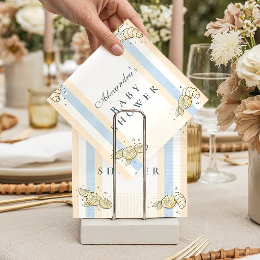 Italian Café Doodle Stripes Serviette