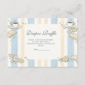 Italian Café Doodle Stripesr Diapper Raffle Begleitkarte (Vorderseite)