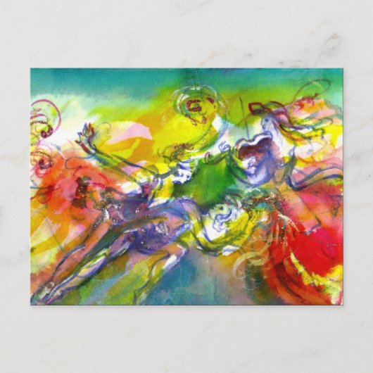 ITALIAN CARNIVAL Masquerade Dance and Music Einladungspostkarte (Vorderseite)