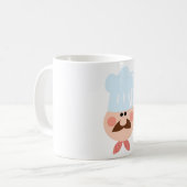 Italian Chef Face with Mustache and Hat Kaffeetasse (Vorderseite Links)