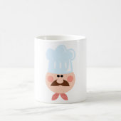 Italian Chef Face with Mustache and Hat Kaffeetasse (Mittel)