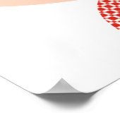 Italian Chef Face with Mustache and Hat Poster (Ecke)