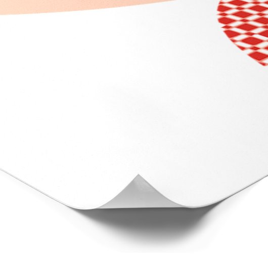 Italian Chef Face with Mustache and Hat Poster (Ecke)