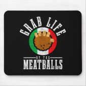 Italian Chef Grab Life By The Meat Funny Italy Ita Mousepad (Vorne)