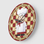 Italian Chef Große Wanduhr (Winkel)