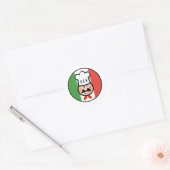 Italian Chef Runder Aufkleber (Umschlag)