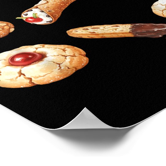 Italian Christmas Cookie Xmas Holiday Men Women Ki Poster (Ecke)