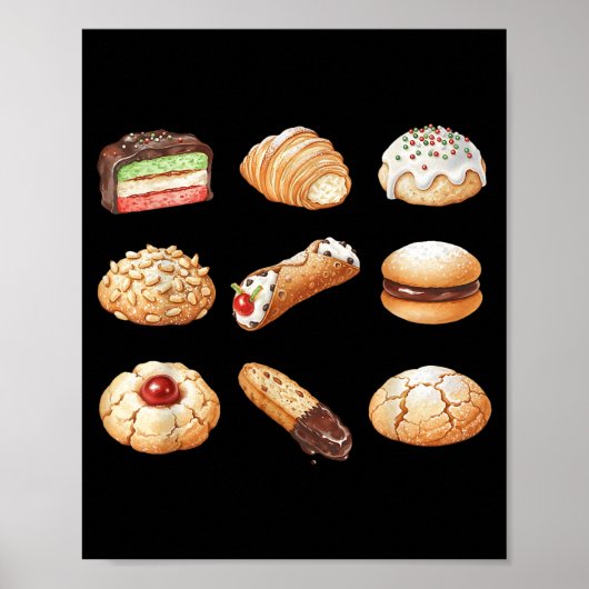 Italian Christmas Cookie Xmas Holiday Men Women Ki Poster (Vorne)