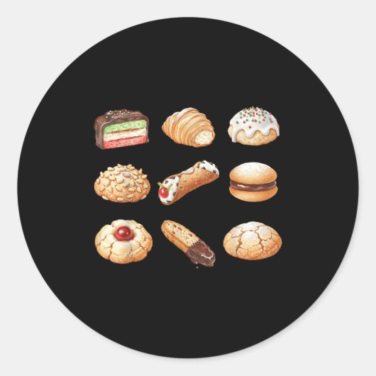 Italian Christmas Cookie Xmas Holiday Men Women Ki Runder Aufkleber (Vorderseite)