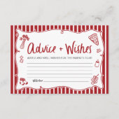 Italian Ciao Bambino Advice and Wishes Baby Shower Begleitkarte (Vorderseite)