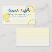 Italian Citrus Diaper Raffle Game Begleitkarte (Vorne/Hinten)