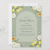 Italian Citrus Sage Green Bridal Shower Einladung (Vorderseite)