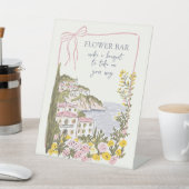 Italian Coast Bridal Shower Flower Bar Sockelschild (In SItu)