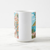 Italian Coast Café Scene Illustration Kaffeetasse (Mittel)
